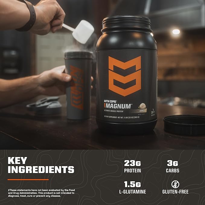 MTN OPS Magnum 100% Whey Isolate Protein Powder - 32 Servings, Peanut Butter Chocolate
