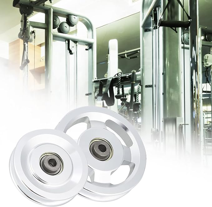 Gym Pulley, System Exercise Attachments for Alloy Fitness Equipment Cable Machine Wearproof Spare Part Strength Accessory Universal Aluminum Wheel Home Garage Door