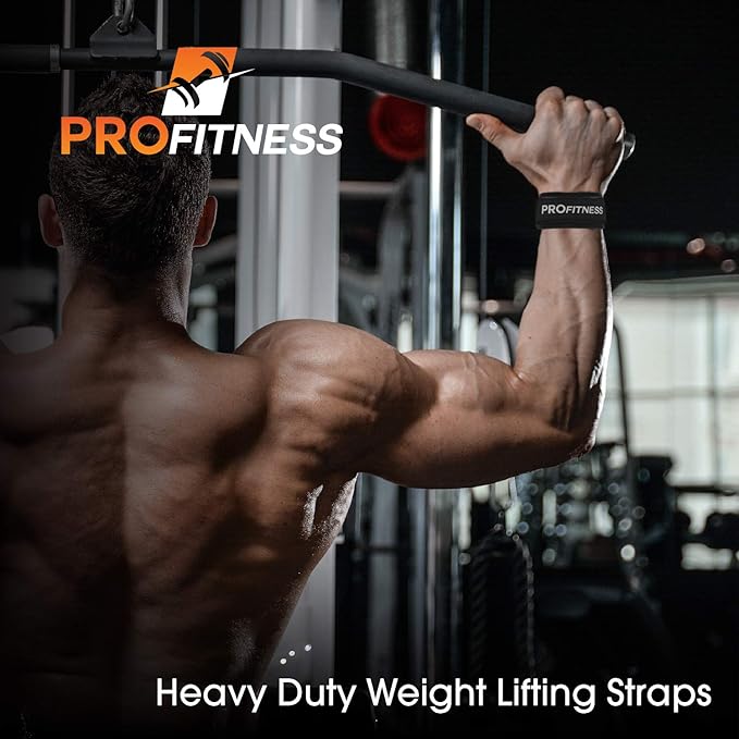 ProFitness Weight Lifting Straps: Heavy Duty Strap Improves