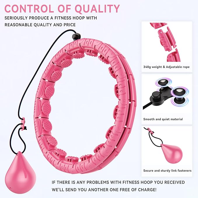 Weighted Hula Hoop for Adults Weight Loss