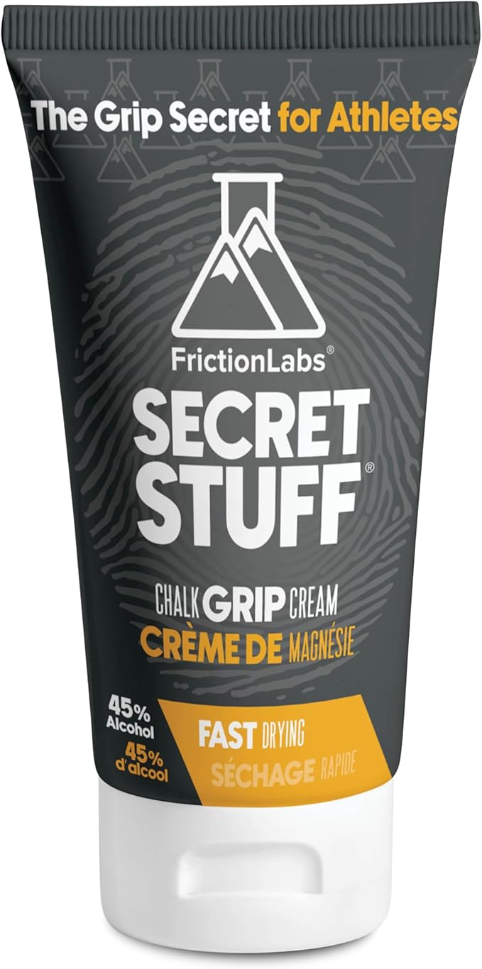Friction Labs Quick Grip Secret Stuff Liquid Chalk for Athletes - Made in USA - Skin Friendly - Rock Climbing, Weightlifting, Gym, Tennis - Trusted by 100+ Pro Athletes - Best Workout Chalk - 75mL