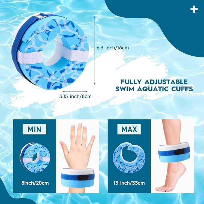 2 Pcs Foam Swim Aquatic Cuffs Equipment Water