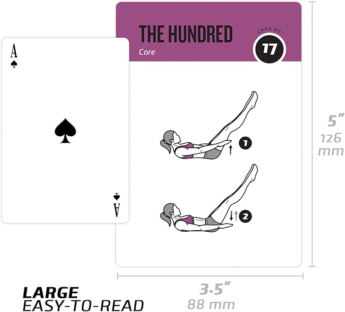 62 Pilates Exercise Cards 50 Exercises, 12 Stretches 6 Training