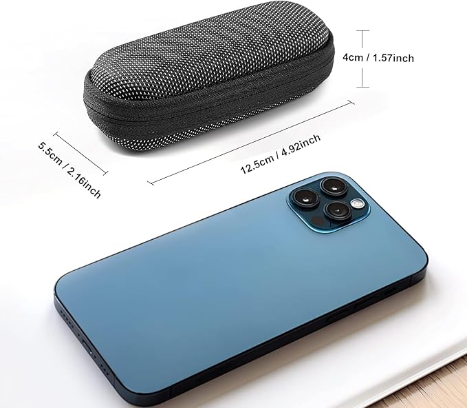 Case for KardiaMobile 1L 6L Personal EKG Monitor, Hard Travel Carrying Case for AliveCor Kardia Heart Monitor EKG/ECG, Portable Heart Rate Monitor Bag Storage Organizer with Pill Box & Carabiner Clip