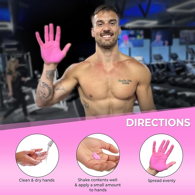 Pink Liquid Chalk for Weightlifting, Gymnastics, Rockclimbing, All Activities, Sweat Resistant for Superior Grip