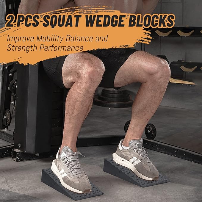 Squat Wedge,2 PCS Slant Board for Squats Height