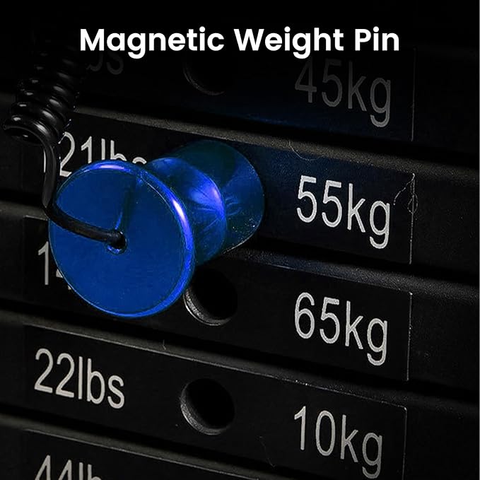 Weight Stack Pin,Universal Magnetic Weight Pin with Pull Rope Strength Training Equipment for Commercial Gym or Home Gym | Pin Insert | Heavy Duty | Health Club Grade Steel Gym Accessories