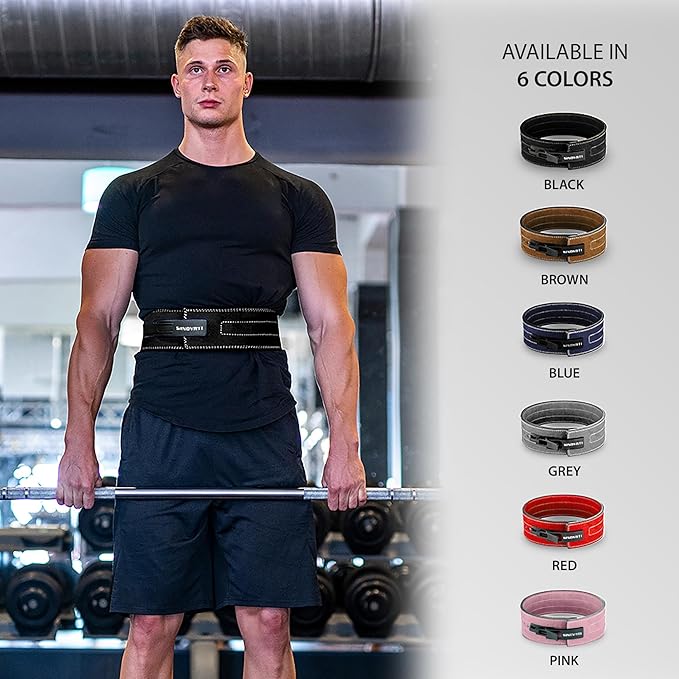 Weight-lifting belt for men with lever buckle 8.5cm / 10cm Height
