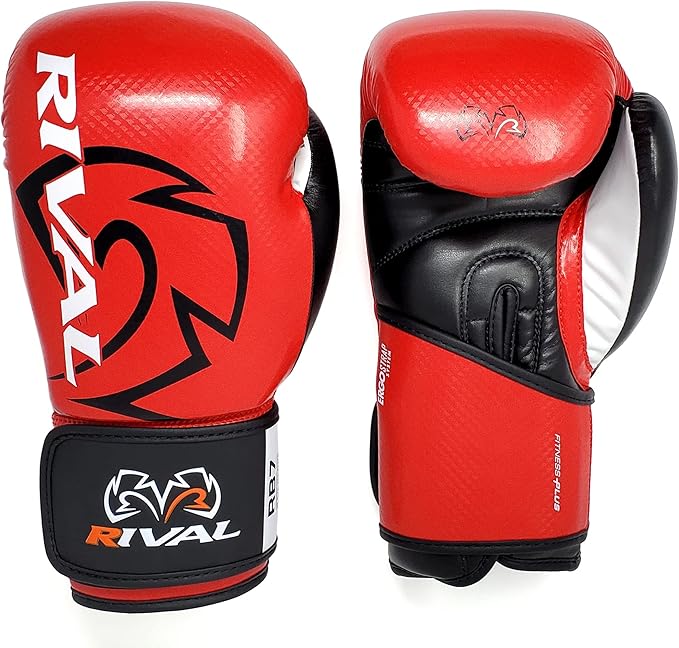 RIVAL Boxing RB7 Fitness Plus Bag Gloves, Ergo Strap System and High-Density Layered Padding for Heavy Bag and Mitt Work