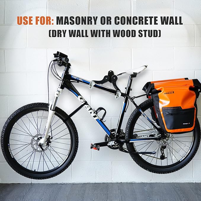 Ibera Wall Mount Hanger, Indoor Bicycle Hook Holder Storage Rack for Home or Garage