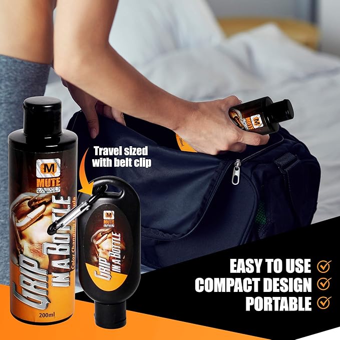 MUTE Liquid Athletic Chalk with Rosin, 50 Milliliter and 200 Milliliter Combination Set