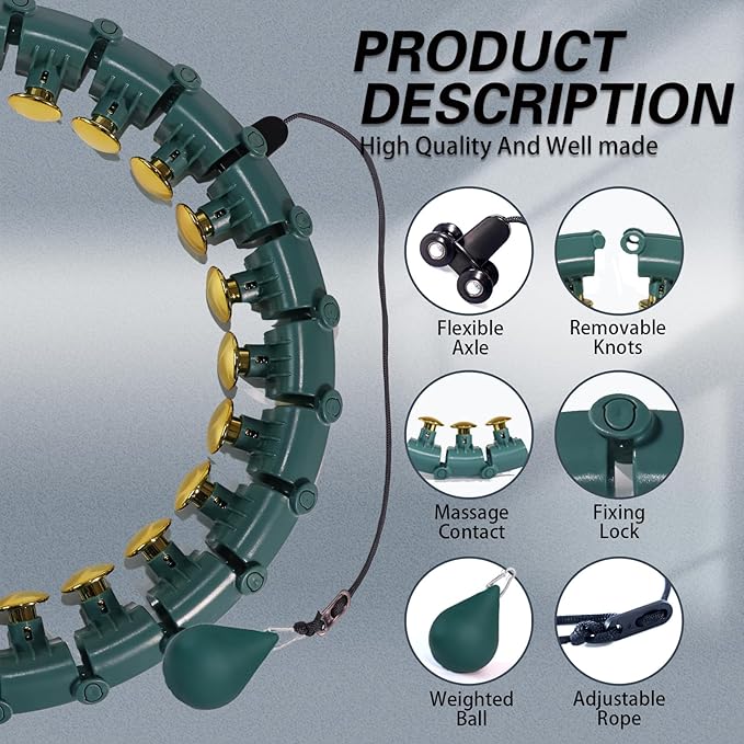 Dumoyi Smart Weighted Hoop for Adults Weight Loss