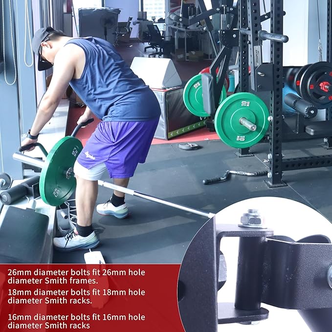 T-Bar Row Landmine Attachment for Barbell 360 Swivel Landmine Base - Fits 1' Standard & 2' Olympic Bar, Gym Home Fitness, Squat, Deadlifts_Size: 0.7 inch/ 18mm Aperture
