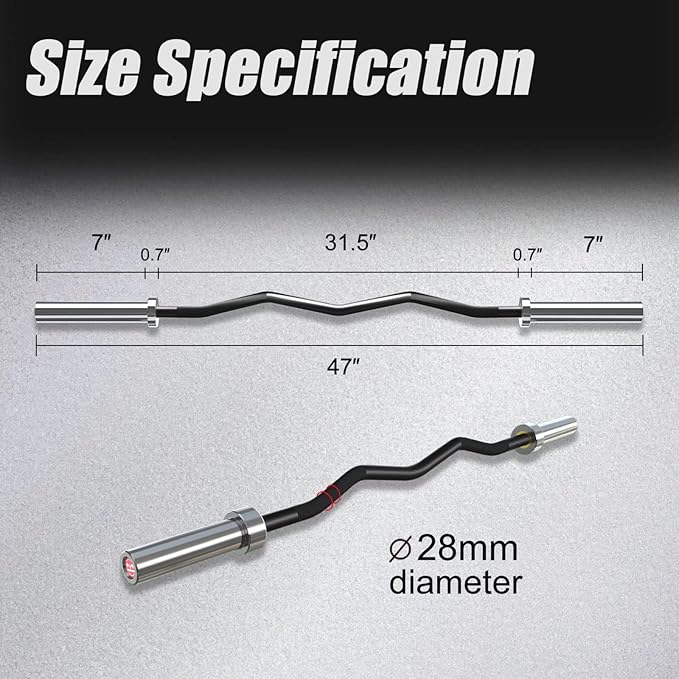 Elevens Olympic Barbell Barbells for Home Gym Fitness Weightlifting