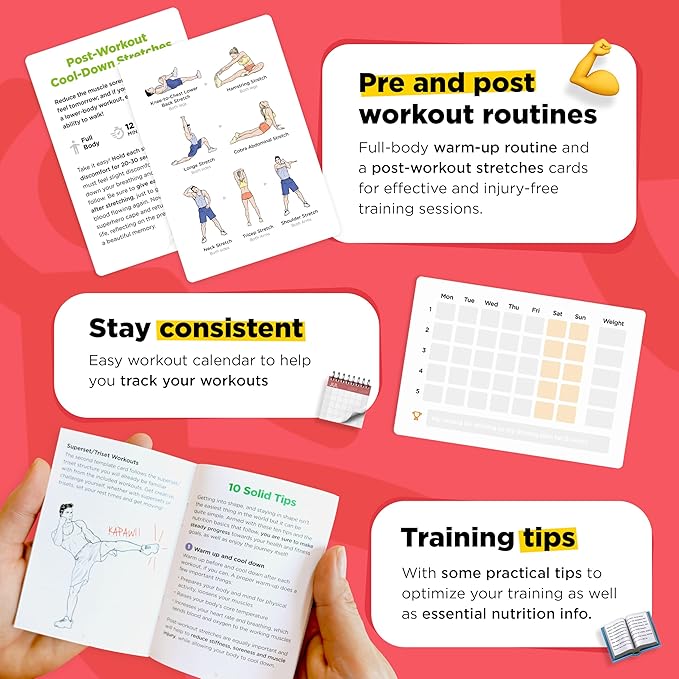Exercise Cards: Bodyweight – Premium Home & Gym 60 Exercises 12 No