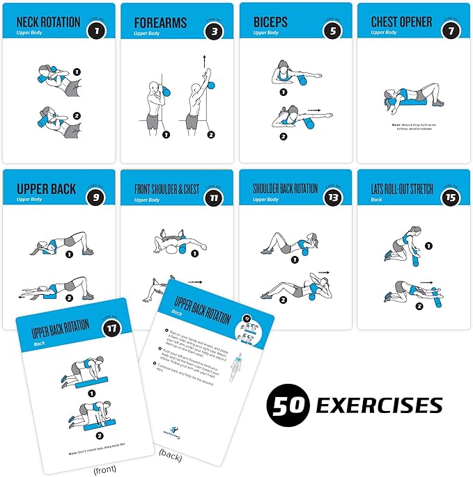 NewMe Fitness Foam Roller Workout Cards