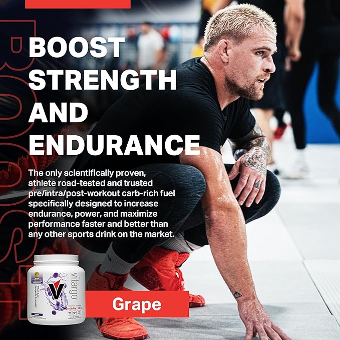 Vitargo Carbohydrate Powder | Feed Muscle Glycogen 2X Faster | 1 LB Grape Pre Workout & Post Workout | Carb Supplement for Recovery, Endurance, Gain Muscle Mass