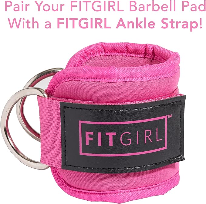 FITGIRL - Squat Pad and Hip Thrust Pad for Leg Day, Barbell Pad Stays in Place Secure, Thick Cushion for Comfortable Squats Lunges Glute Bridges, Olympic Bar and Smith Machine