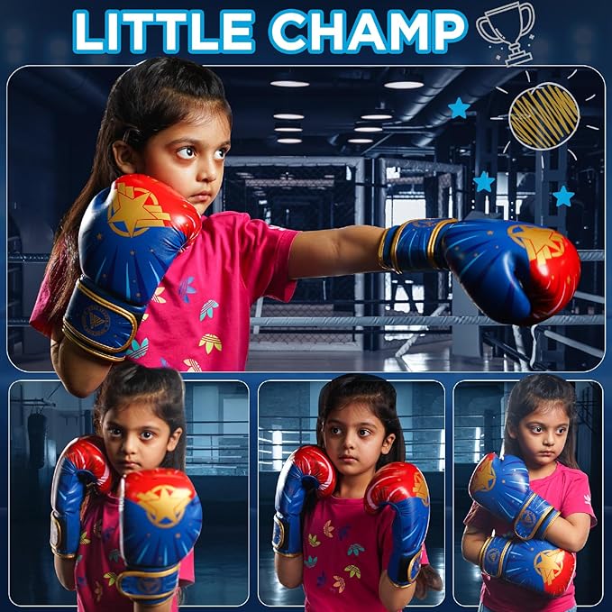 WYOX Kids Boxing Gloves 4oz 6oz 8oz โ Youth Punching Gloves for Boys & Girls Ages 3โ15 โ Sparring Gloves for Punching Bag, Kickboxing, Muay Thai, MMA โ Boxing Gloves for Kids Training Set