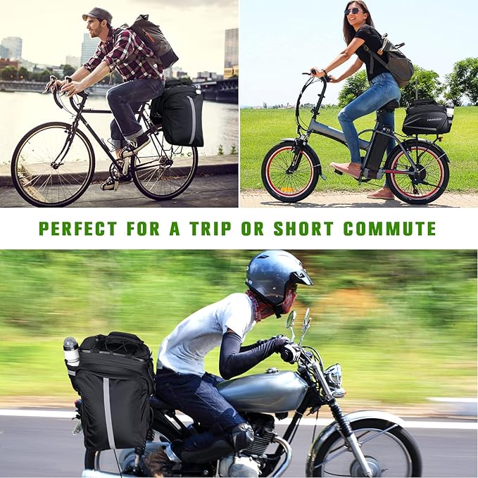 Bike Bag,Bicycle Bag,Bike Rack Bag,35L Capacity,Waterproof,Bike Trunk Storage Travel Bag Panniers for Rear Rack