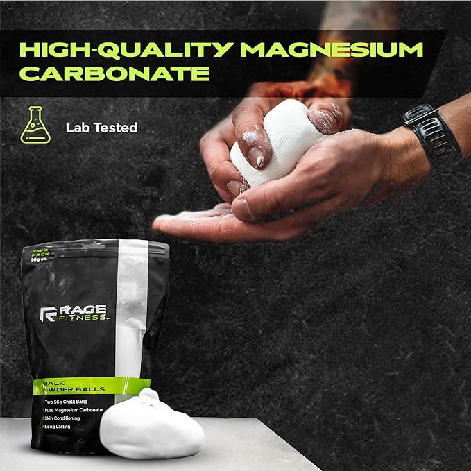 Gym Chalk | Magnesium Carbonate Athletic Chalk for Excellent Grip - Gym Workout Grip Chalk for Weightlifting & Gymnastics.