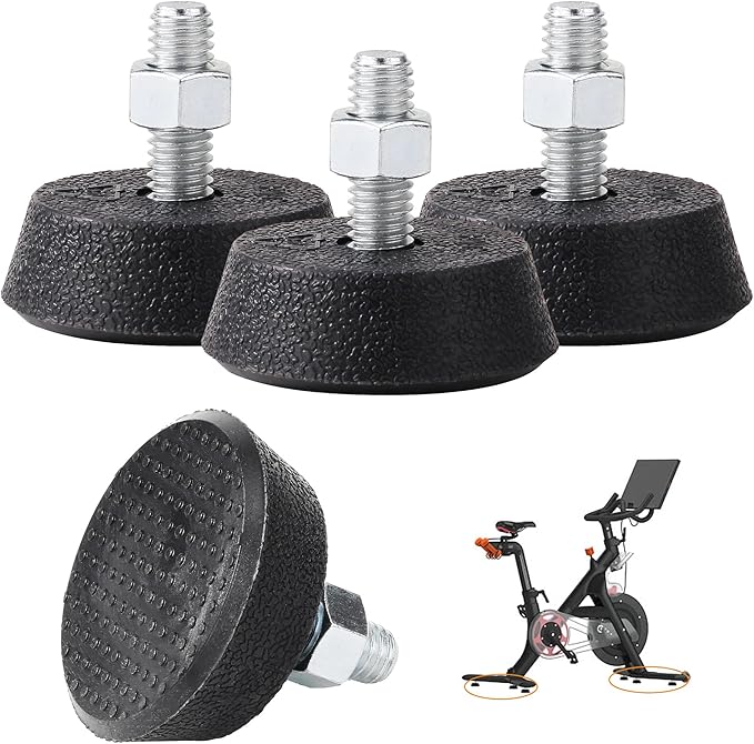 Replacement Excerise Bike Leveling Screw Foot Pads 3/8 in for peleton Bike Stabilizer Feet