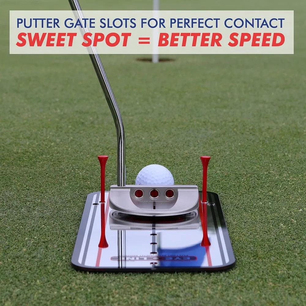 EyeLine Golf Putting Alignment Mirror, Portable Practice Putting Trainer Aid, As Seen on PGA Tour, Made in USA, Use Outdoors or on Indoor Putting mat
