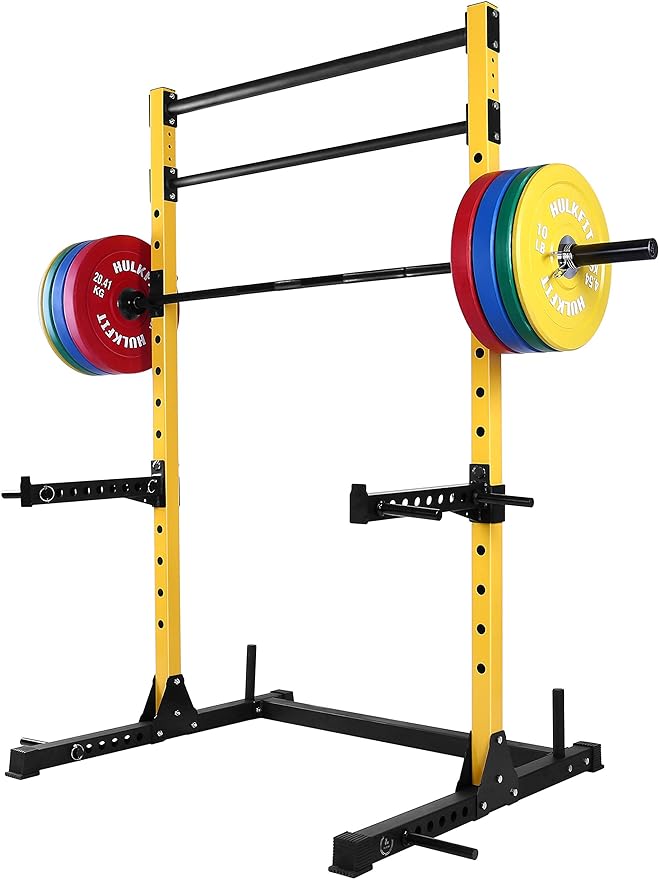 HulkFit Multi-Functional Adjustable Pro Series Squat Stand Squat 2 Pull