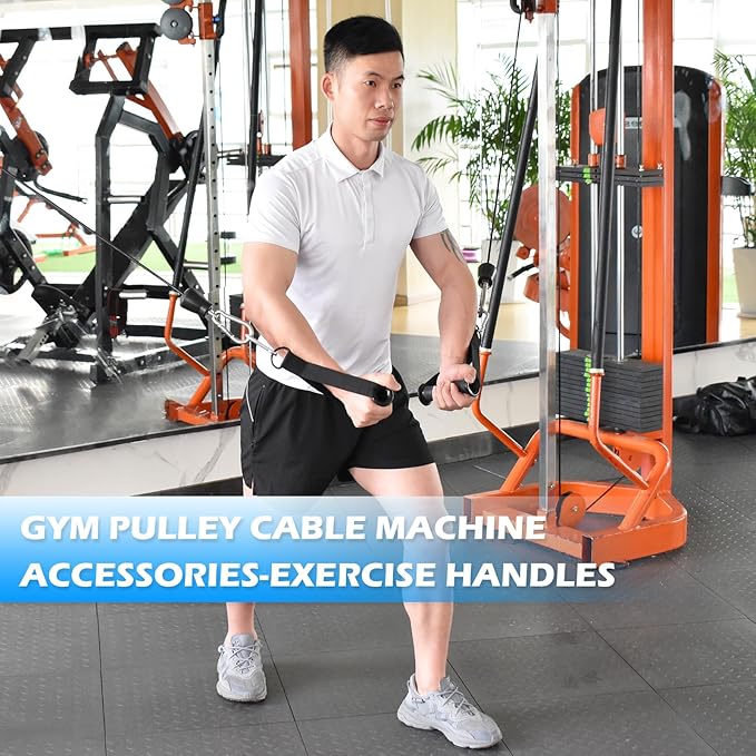 Fitness Cable Pulley System, Gym LAT and Lift Pulldown Machine Attachments, LAT Pull Down Bar Home Workouts Equipments for Biceps Triceps Shoulder Arm Curl Forearm Muscle Strength Exercise