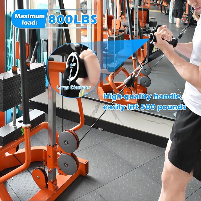 Fitness Cable Pulley System, Gym LAT and Lift Pulldown Machine Attachments, LAT Pull Down Bar Home Workouts Equipments for Biceps Triceps Shoulder Arm Curl Forearm Muscle Strength Exercise