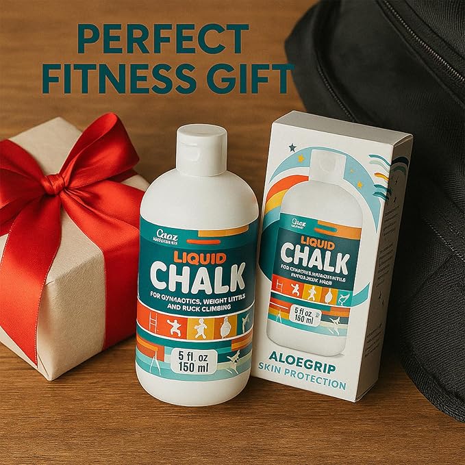 AloeGrip Liquid Chalk – 5 oz Grip Enhancer with Aloe Vera, Citrus & Mint Scent – Quick-Dry, Low Residue, Long-Lasting – for Gymnastics, Weightlifting, Rock Climbing, Cheerleading
