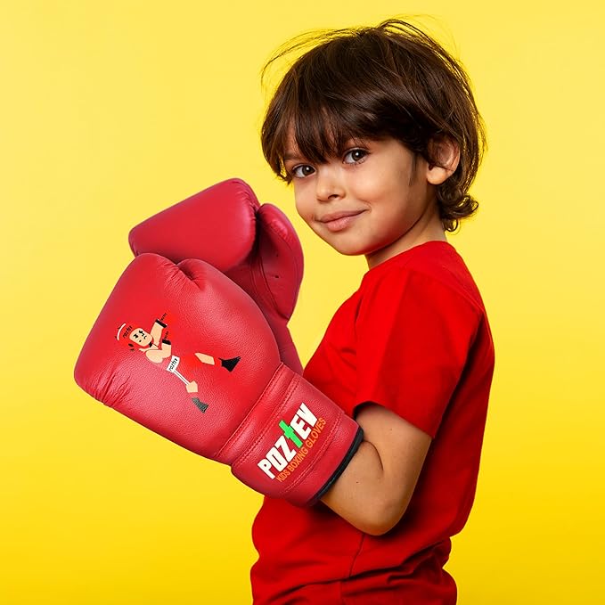 Youth Boxing Gloves for Kids Ideal for Boxing, Kickboxing, Muay Thai, UFC, MMA - Beginner Junior Heavy Punching Bag Gloves for Children Sparring Training Martial Arts Mitts