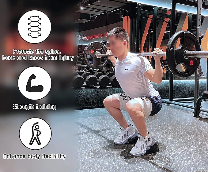 Squat Wedge Block 6PCS Adjustable Non-slip Rubber Squat Ramp