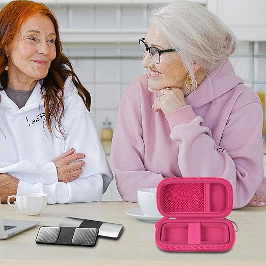PAIYULE Heart Rate Monitor Case for AliveCor for KardiaMobile 1L 6L Personal EKG Monitor Storage Holder Fits for Cardiac Mobile Portable Heart Rate Monitor Bag Organizer (Pill Box Included) Rose Red