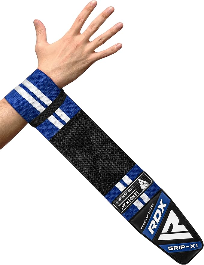 RDX Weight Lifting Wrist Support Wraps, 36” 24” 18” Professional Grade Elasticated Cotton Straps, Gym Fitness Workout Strength Training Bodybuilding Powerlifting Deadlifting Calisthenics, Men Women