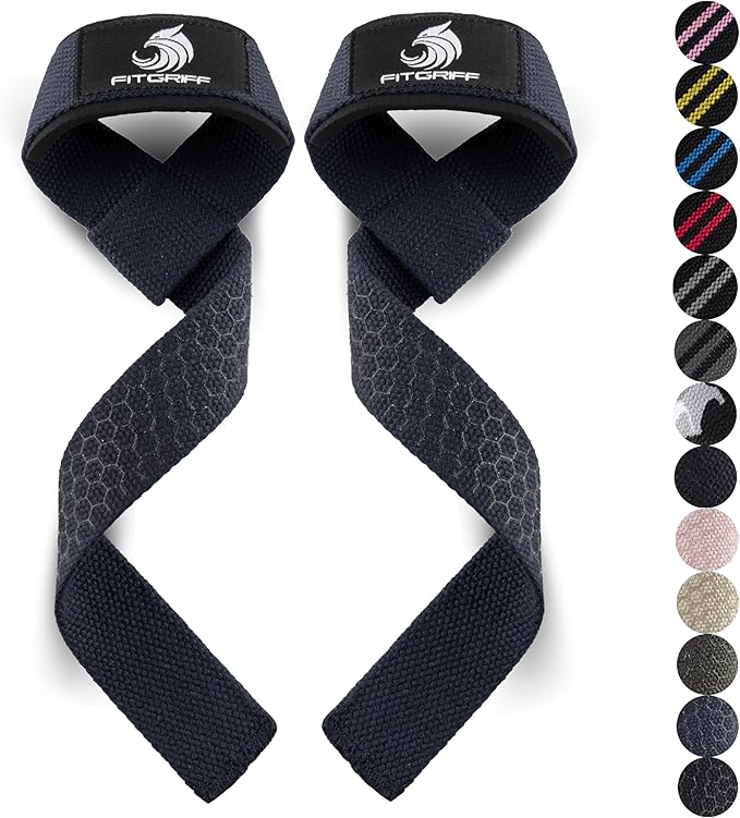 Fitgriff® Lifting Wrist Straps for Weightlifting, Gym, Deadlift, Workout (Made of Premium Cotton & Padded) - Men & Women