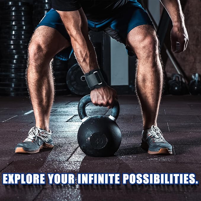 RitFit Lifting Wraps, Wrist Straps for Weightlifting, Wrist Support for Working Out, Bodybuilding, MMA, Powerlifting, Strength Training, Men & Women
