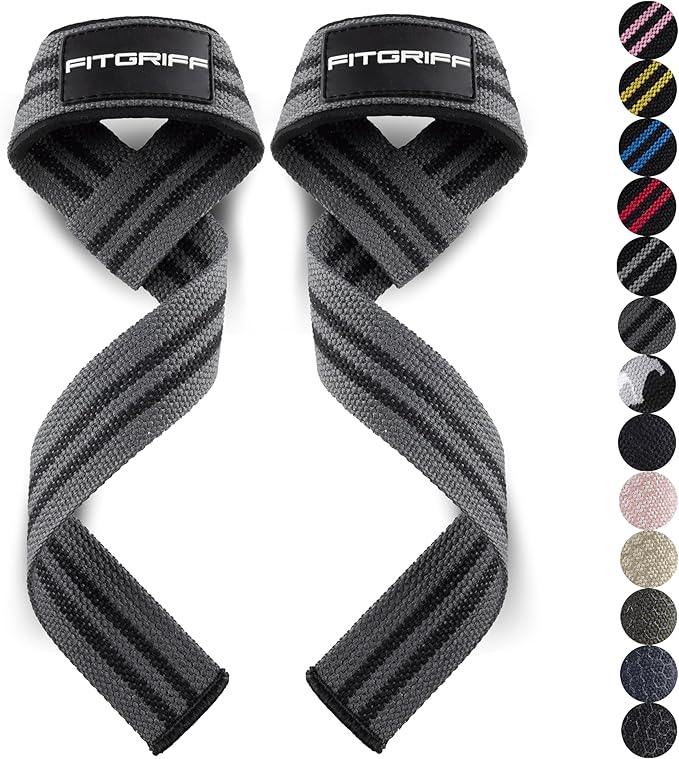 Fitgriff® Lifting Wrist Straps for Weightlifting, Gym, Deadlift, Workout (Made of Premium Cotton & Padded) - Men & Women