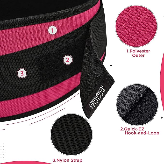 RDX Women Weight Lifting Belt 6.5” Curved Padded