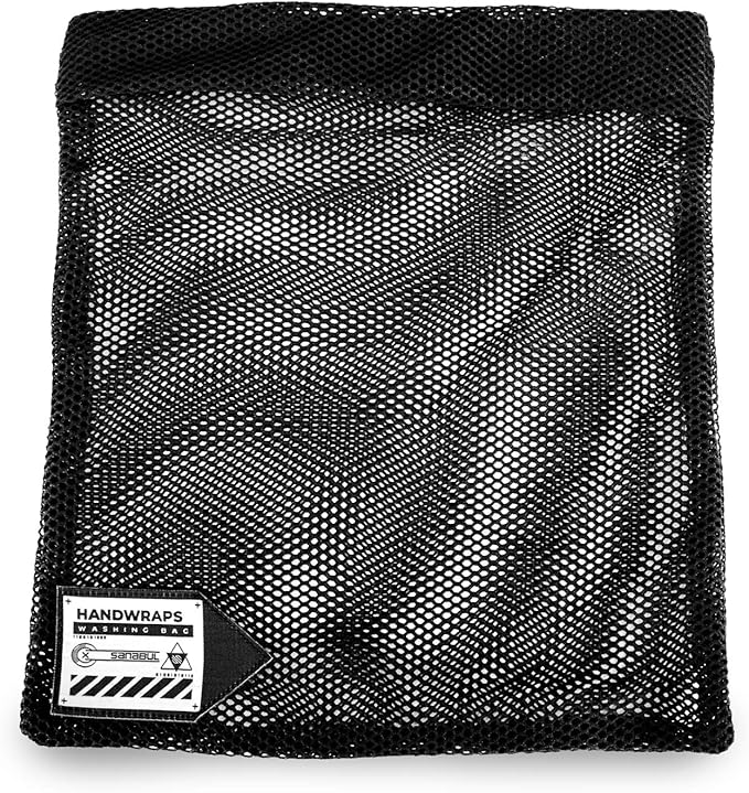 Sanabul Handwrap Laundry Bag Mesh Boxing Glove Hand Wrap Wash Bag with Zipper - Black, Standard