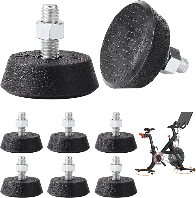Replacement Excerise Bike Leveling Screw Foot Pads 3/8 in for peleton Bike Stabilizer Feet