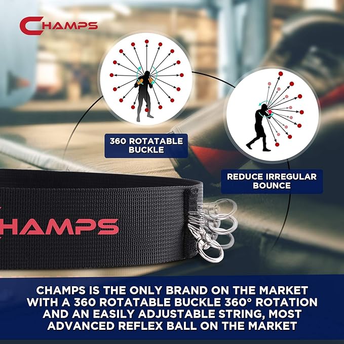 CHAMPS MMA Boxing Reflex Ball -Improve Reaction Speed