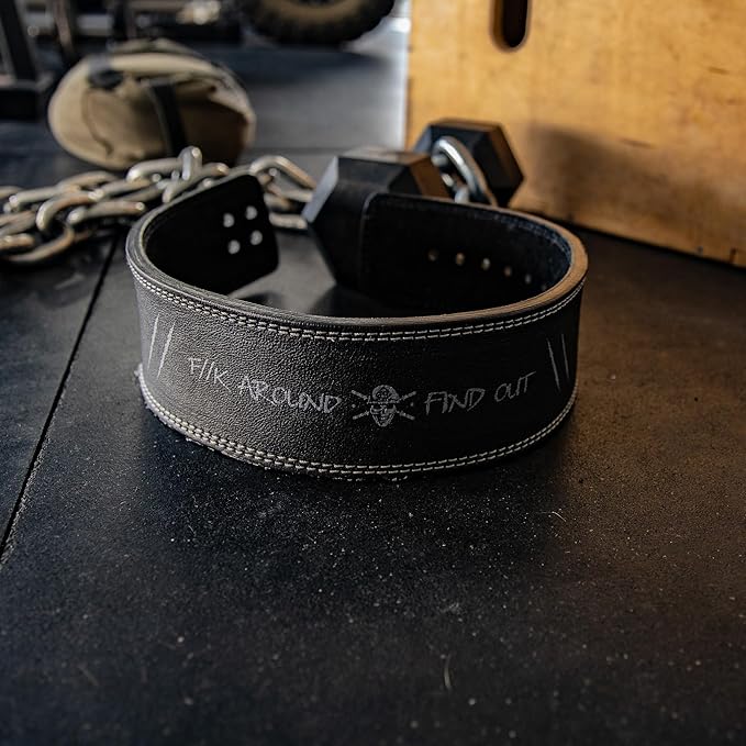 Weight Lifting Belt - Lever Gym Belt for Weightlifting 10mm Leather 4 Inches