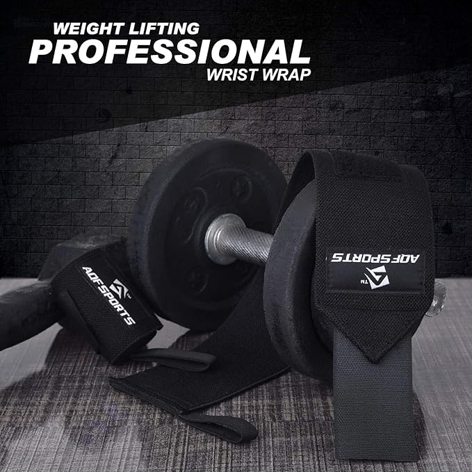 Wrist Wraps for Weightlifting - USPA & IPL Approved 18" Gym Wrist Support with Thumb Loop - Heavy Duty Lifting Wrist Straps for Fitness, Workout, Powerlifting, & Bodybuilding (Pair)