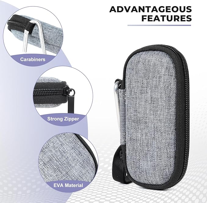 Case Compatible for KardiaMobile EKG Heart Monitor, Hard Travel Case for KardiaMobile 6L, Kardia EKG, Heart Monitor Travel Box (Dark Gray)