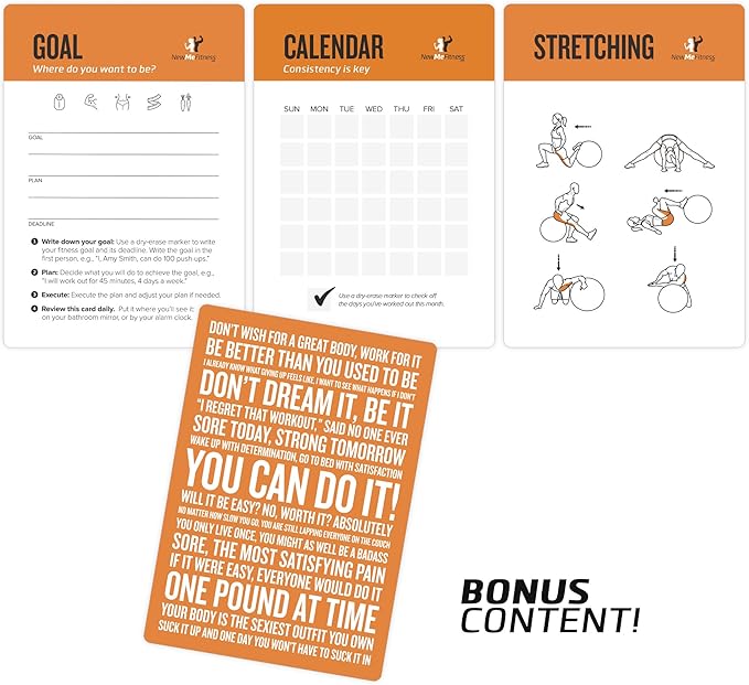 NewMe Fitness Stability Workout Cards - Instructional Fitness