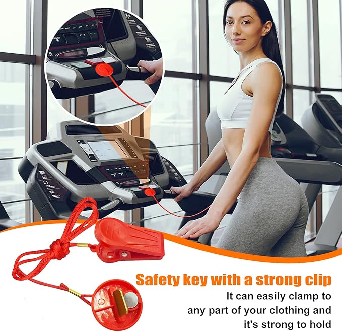 Treadmill Safety Key for NordicTrack, Proform, Image, Weslo, Reebok, Epic, Golds Gym, Freemotion, and Healthrider Treadmills