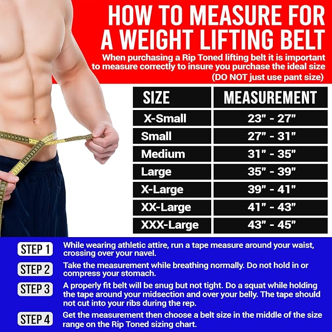 Rip Toned Weight Lifting Belt - Workout Belts