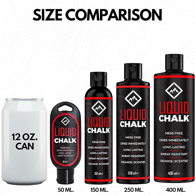 SURVIVOR Liquid Chalk – Gym Chalk for Weightlifting, Rock Climbing, Bouldering, Gymnastics, Pole Grip, & More - Lifting Chalk & Climbing Chalk for Dry Hands