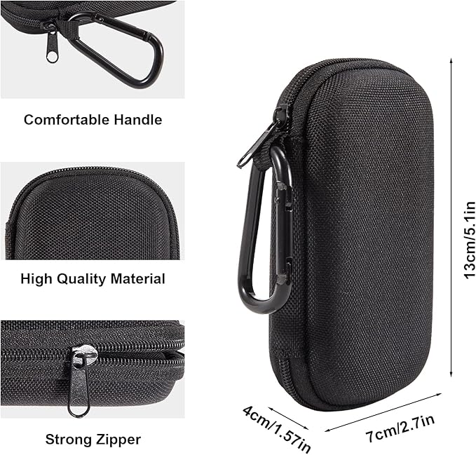 Kardia Mobile Case for Heart Monitor EKG,Portable Travel Protective Holder Organizer for AliveCor KardiaMobile 6L(Includes Pill Box and Carabiner Clip)